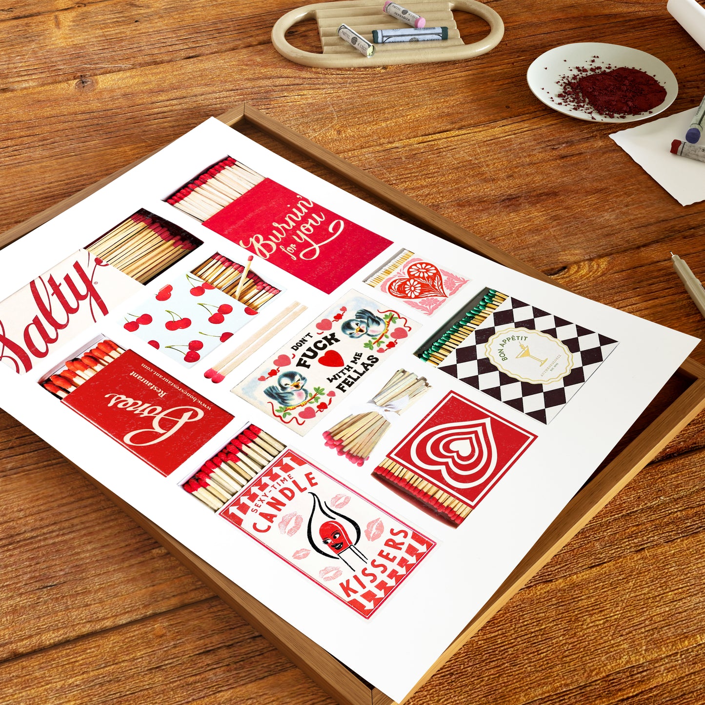Red Matchbox Collage