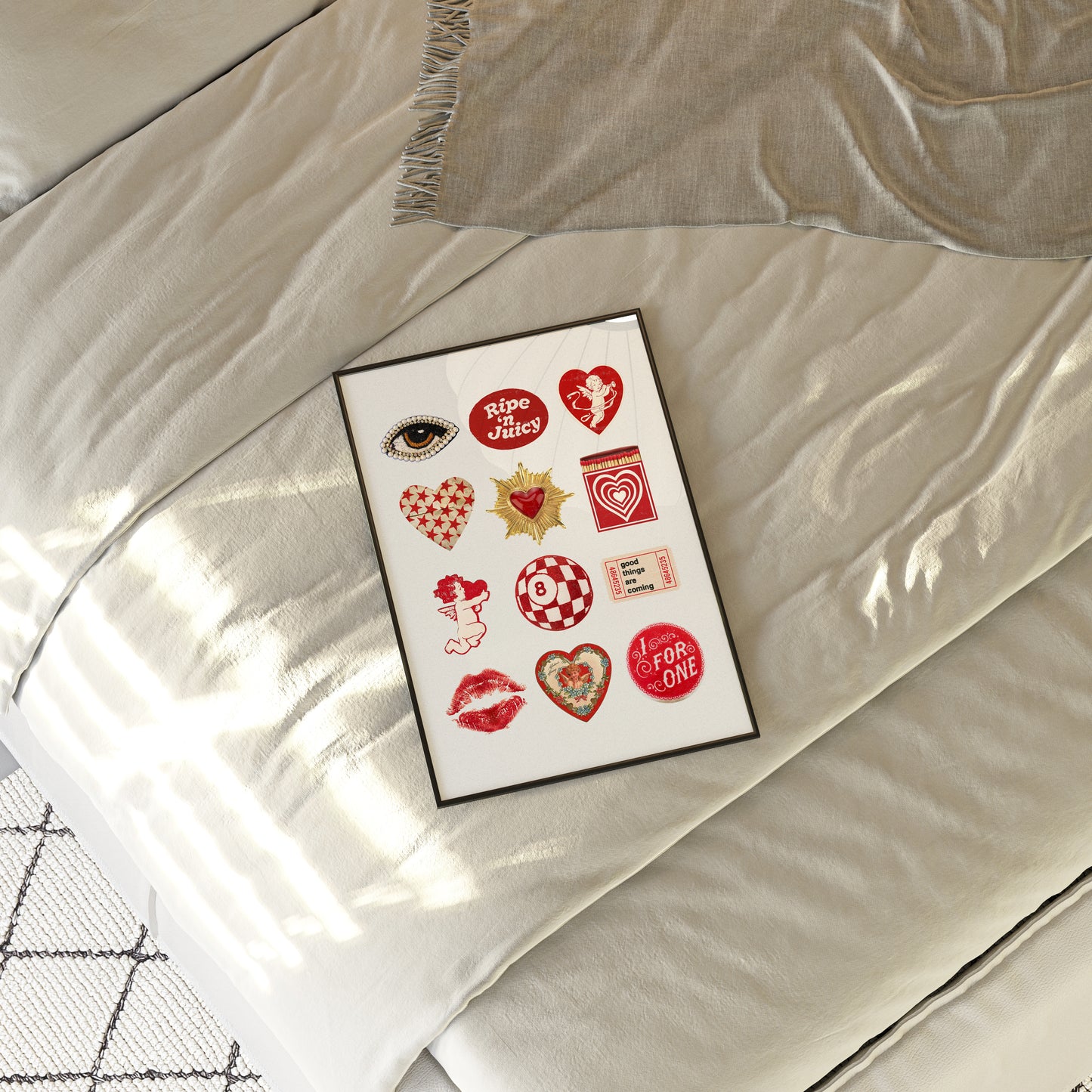 Red Vintage Heart Collage