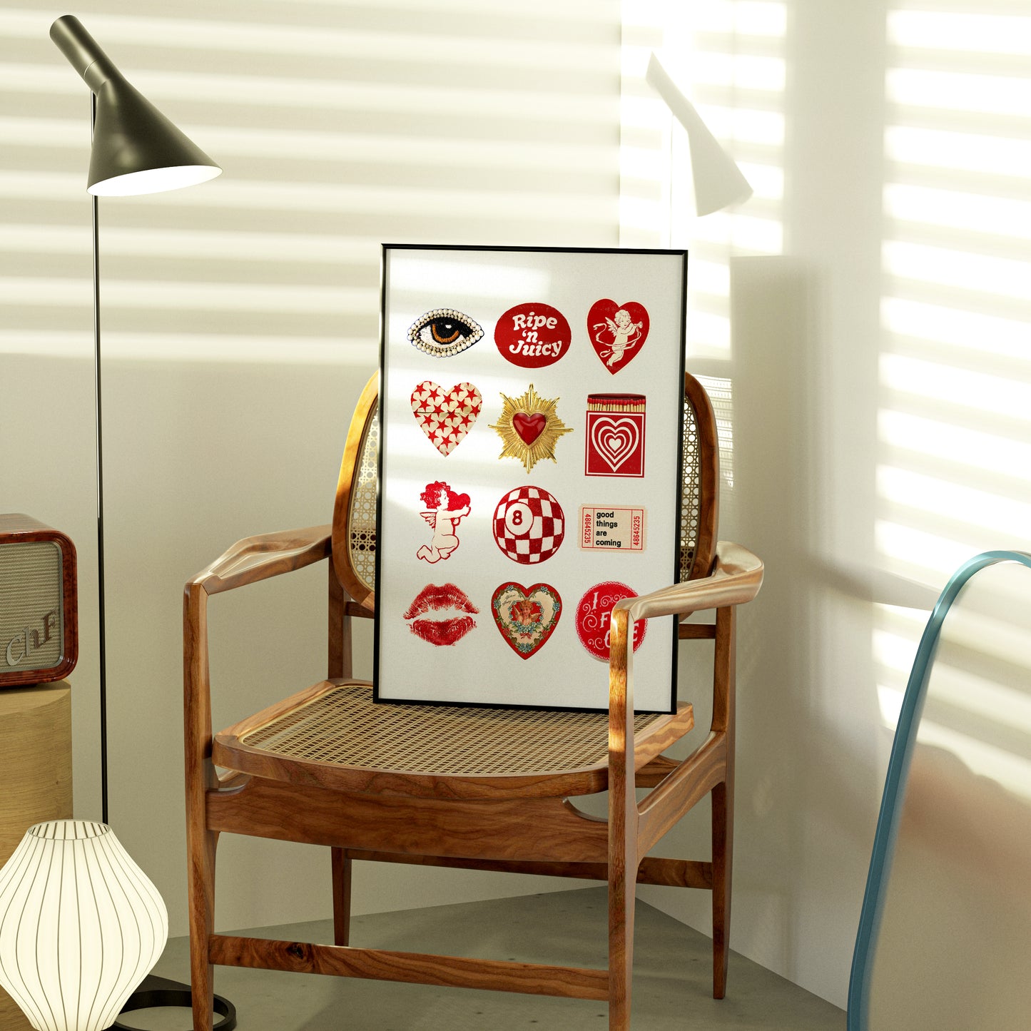 Red Vintage Heart Collage