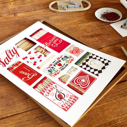 Red Matchbox Collage